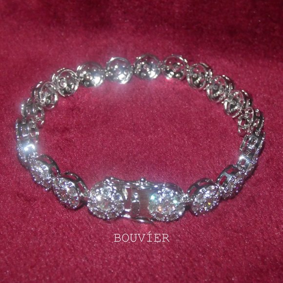 Bouvier Jewelry Other - 18K White Gold Diamond Cluster Bracelet